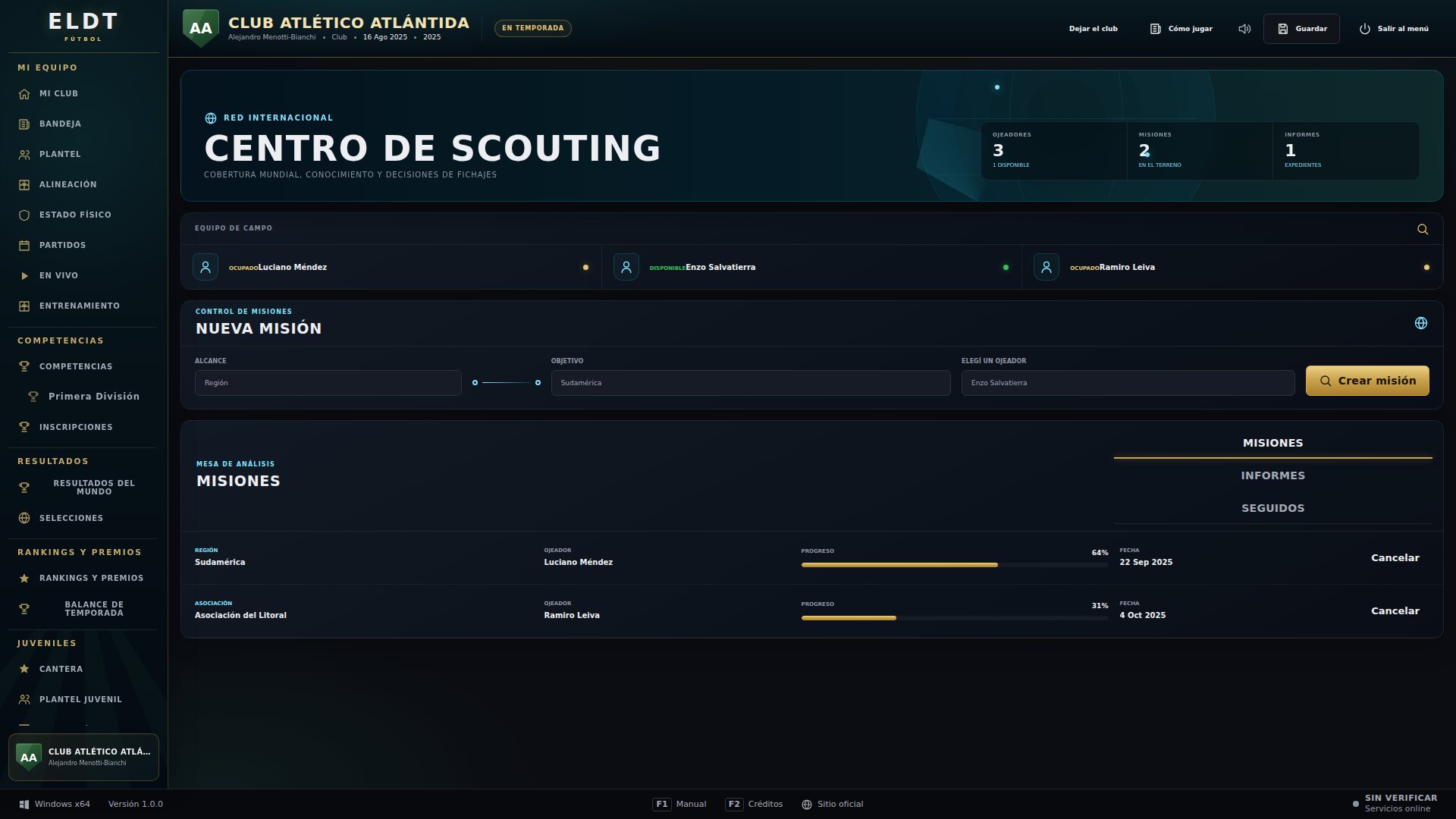 ELDT Fútbol — Scouting